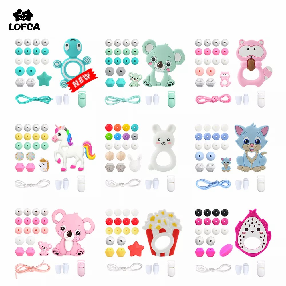 Baby Products Combo - LOFCA-mordedor de silicona con cuentas de